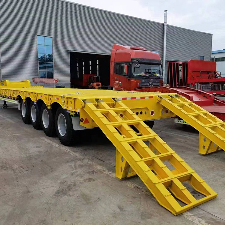 4 Line 8 Axle Low Bed Transport Semi Trailer