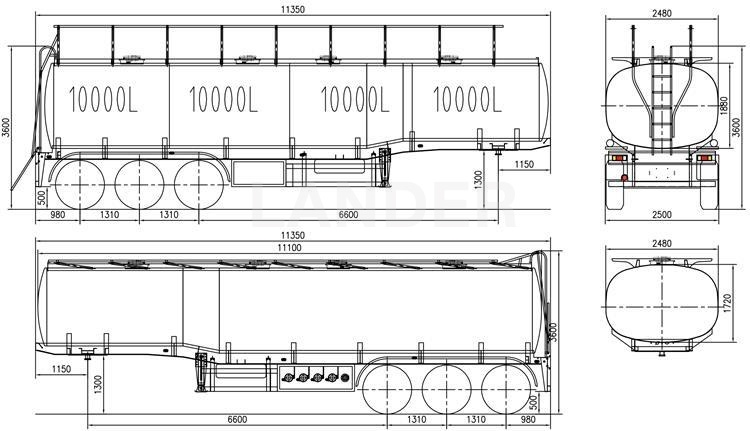 Petrol tanker trailer