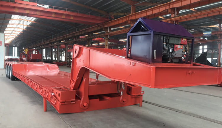 Lowboy trailer