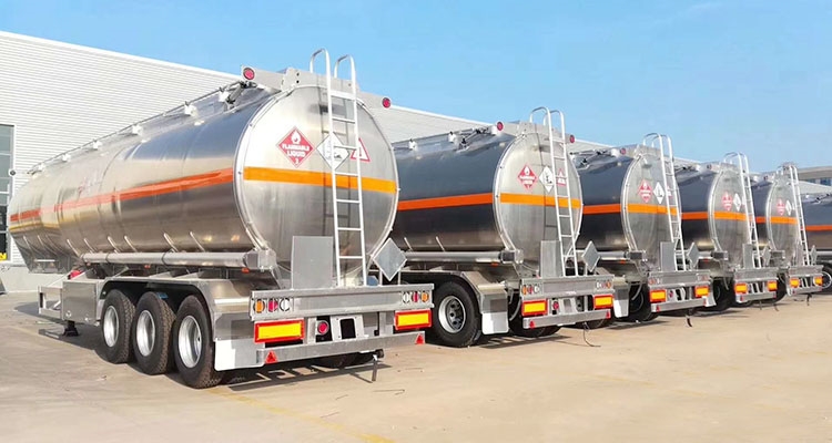 Aluminum alloy fuel tank trailer