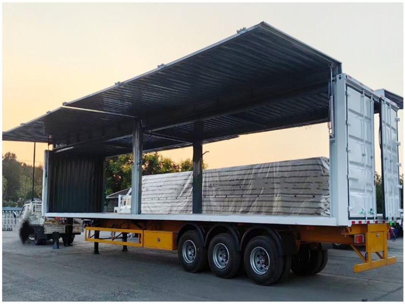 3 Axle Transport Semi Box Truck Trailer