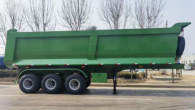 End tipper semi trailer