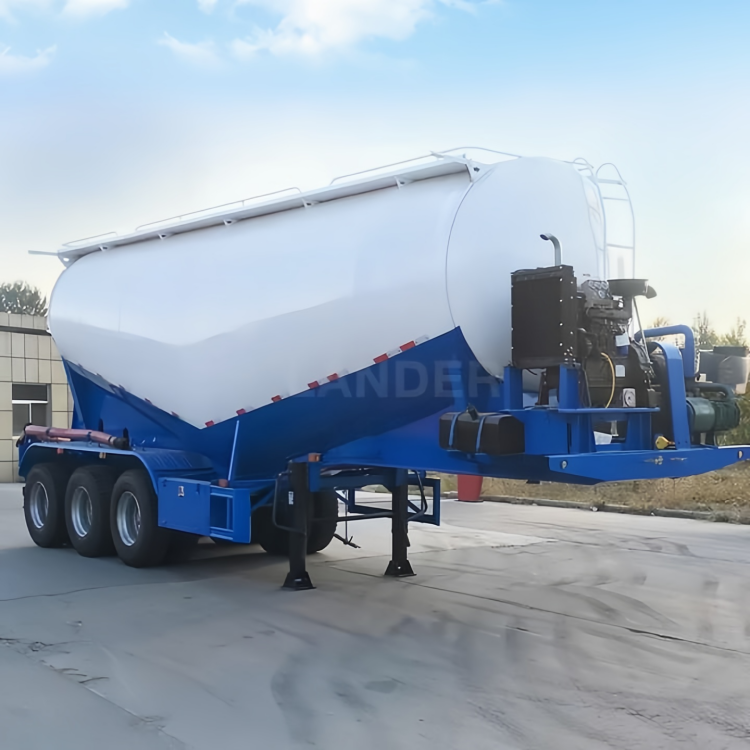 3 Axle 35 Cbm V Shape Cement Bulker Truck Trailer