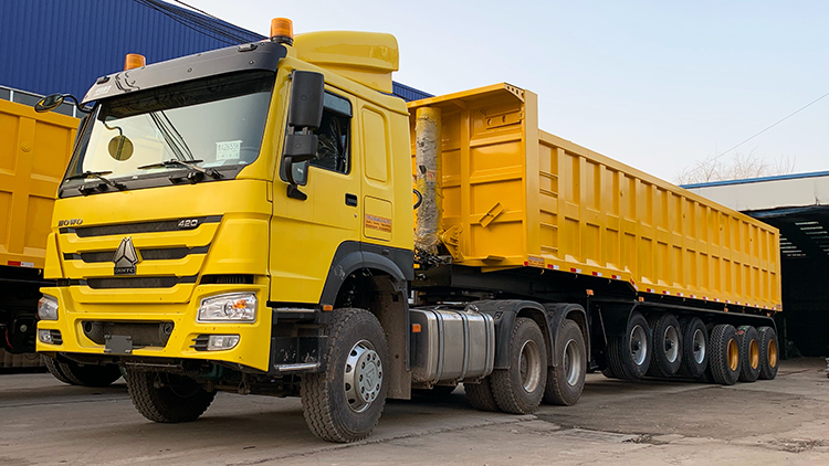 6-axle dump semi trailer