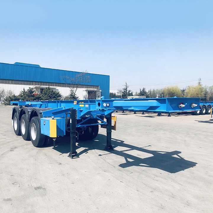 3 Axles 45TF Small Gooseneck Skeleton Semi Trailer