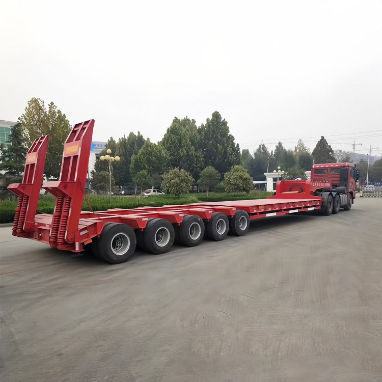 5 Axles 120T Hydraulic Low Bed Semi Trailer