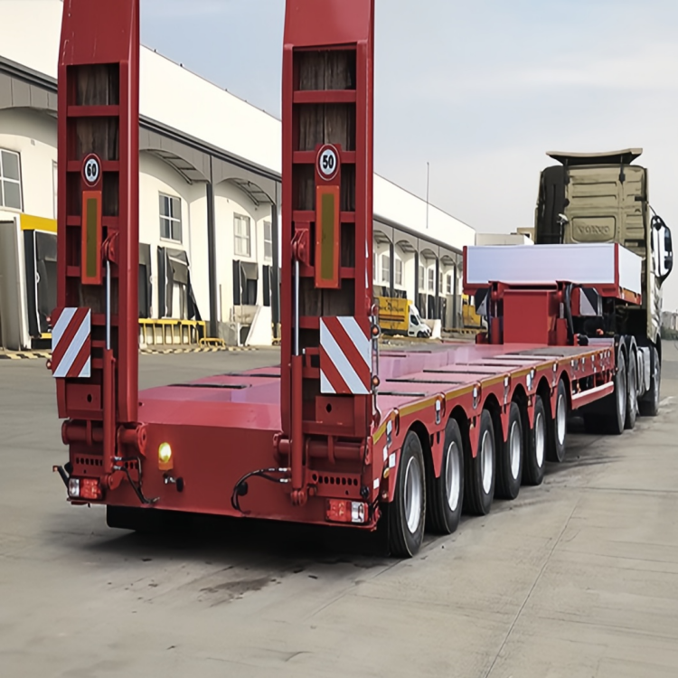 6 Axles 120T Retractable Low Bed Trailer
