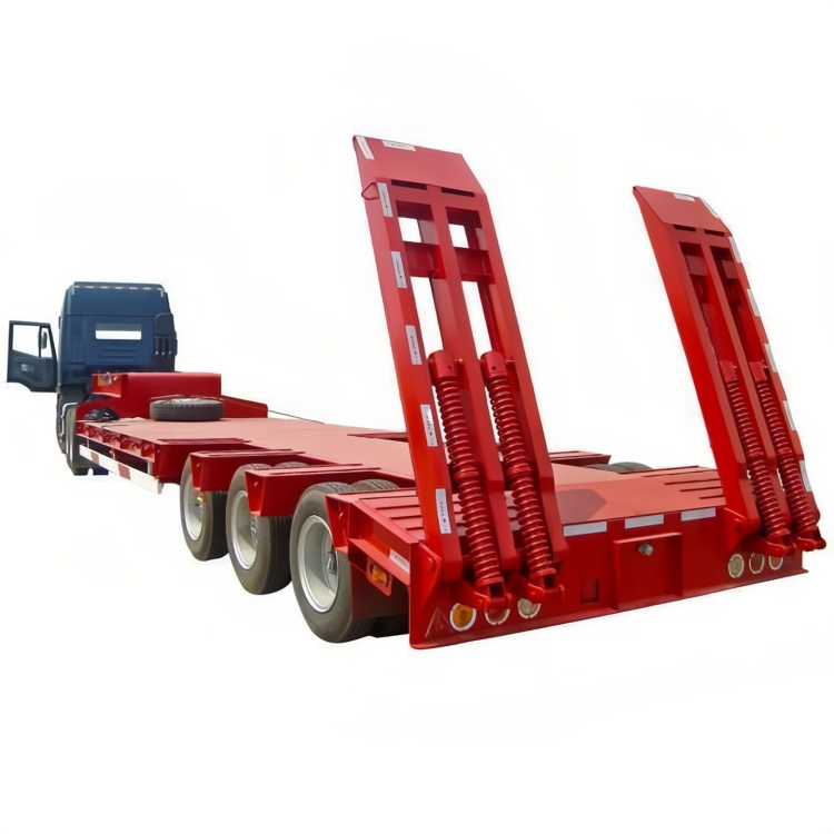 Multi Axle 60T 10000mm Retractable Low Bed Trailer