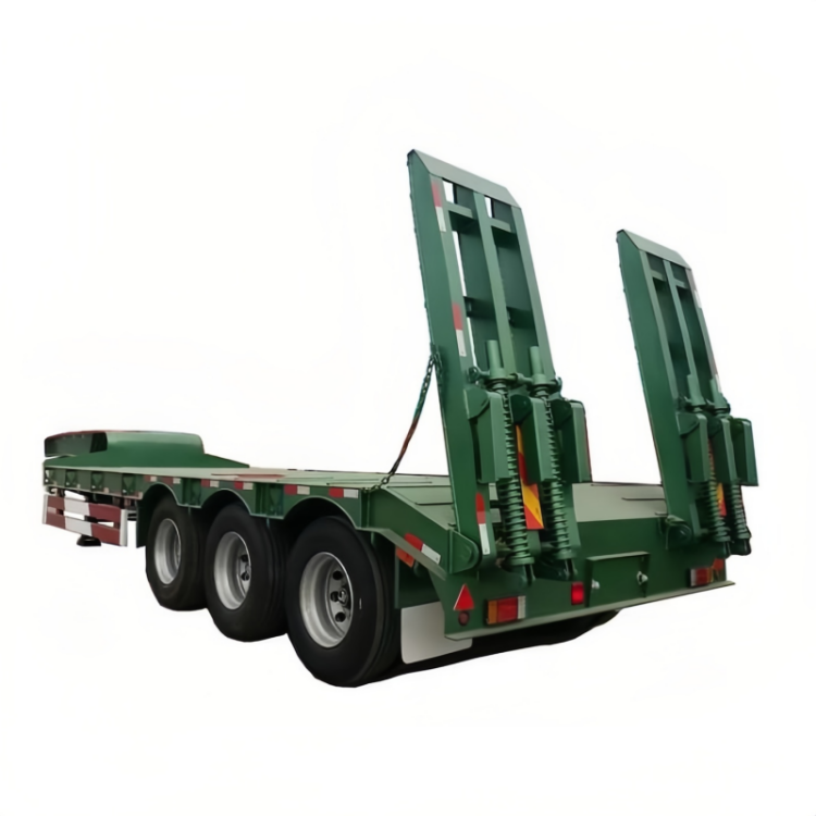 Excavator Low Bed Loader Semi Trailer