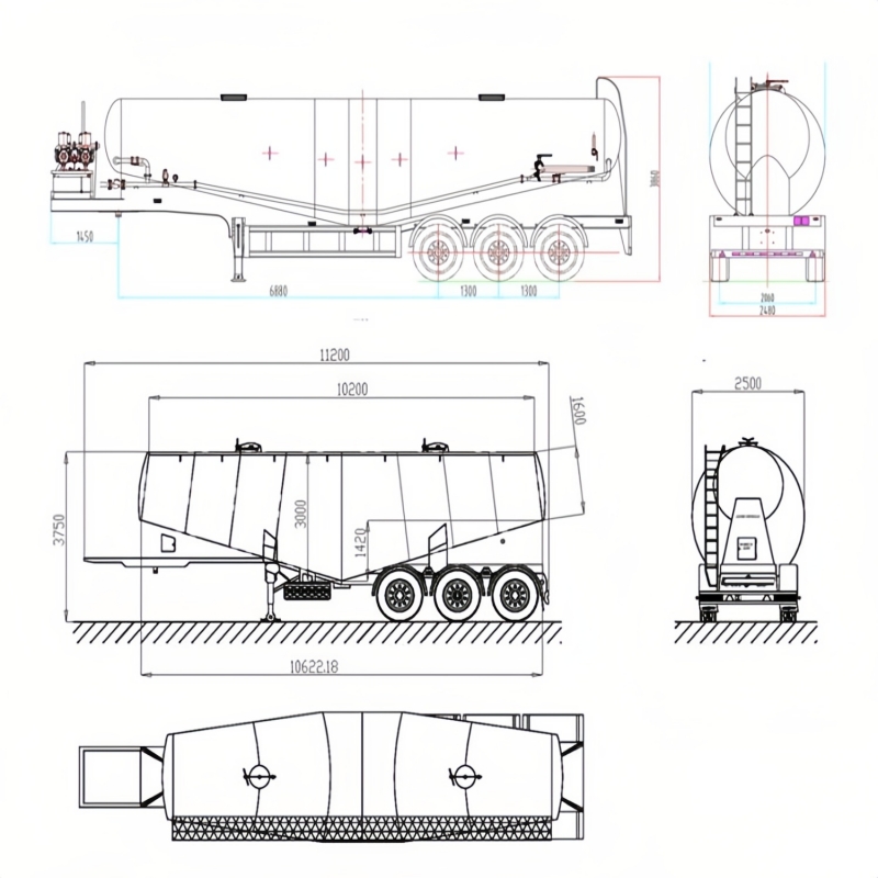 Powder tanker trailer