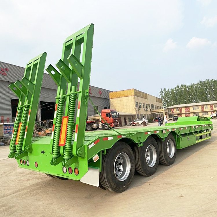 3 Axle 60 Tons Lowbed Semi Trailer