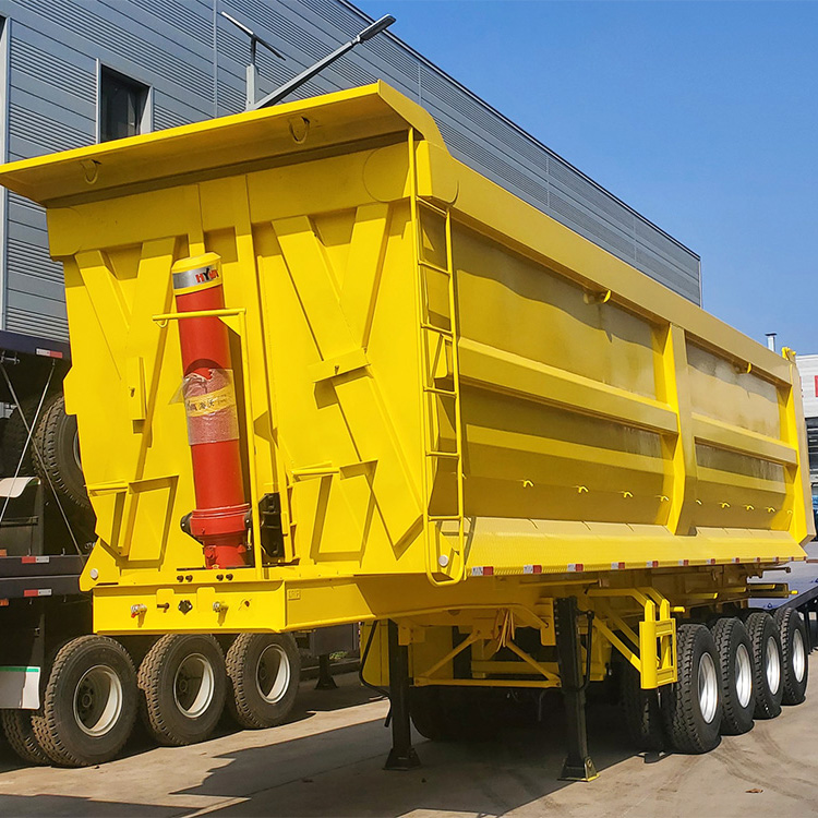 4 Axle 80T Hydraulic Self Dumping Semi Trailer