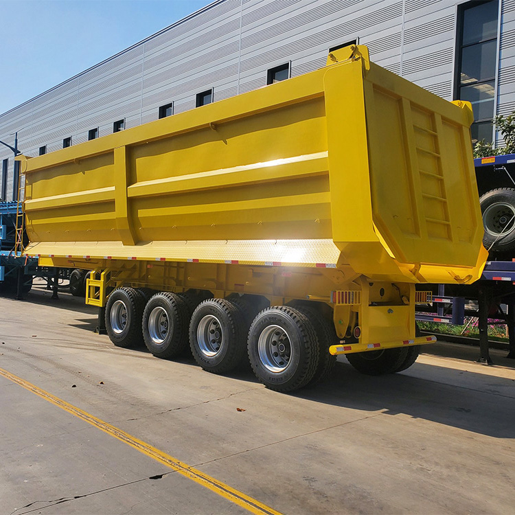 4 Axle 80T Hydraulic Self Dumping Semi Trailer