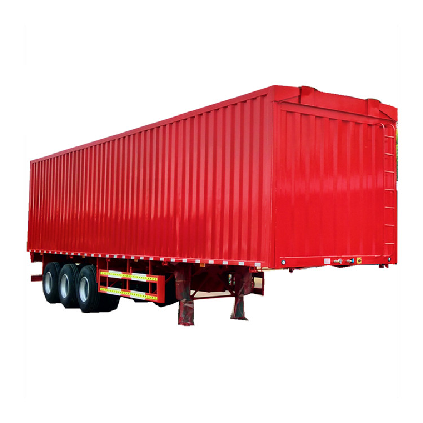 3 Axles 60T Side Van Box Curtain Rail Transport Trailer