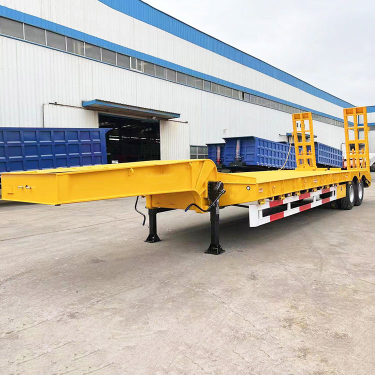 2 Axle Low Flat Bed Semi Trailer