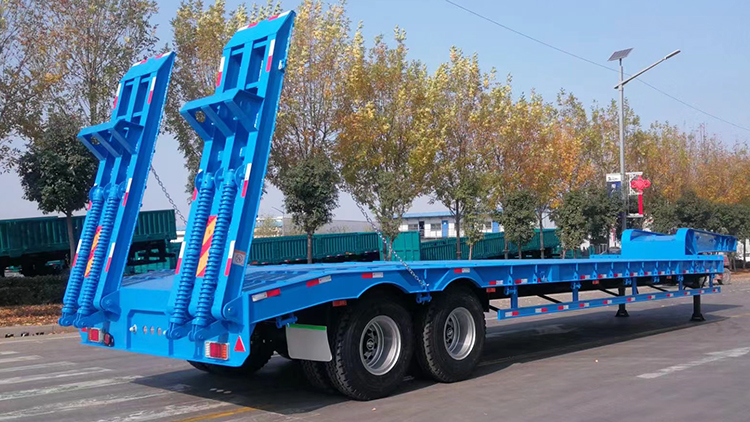 2 axle low flatbed trailer