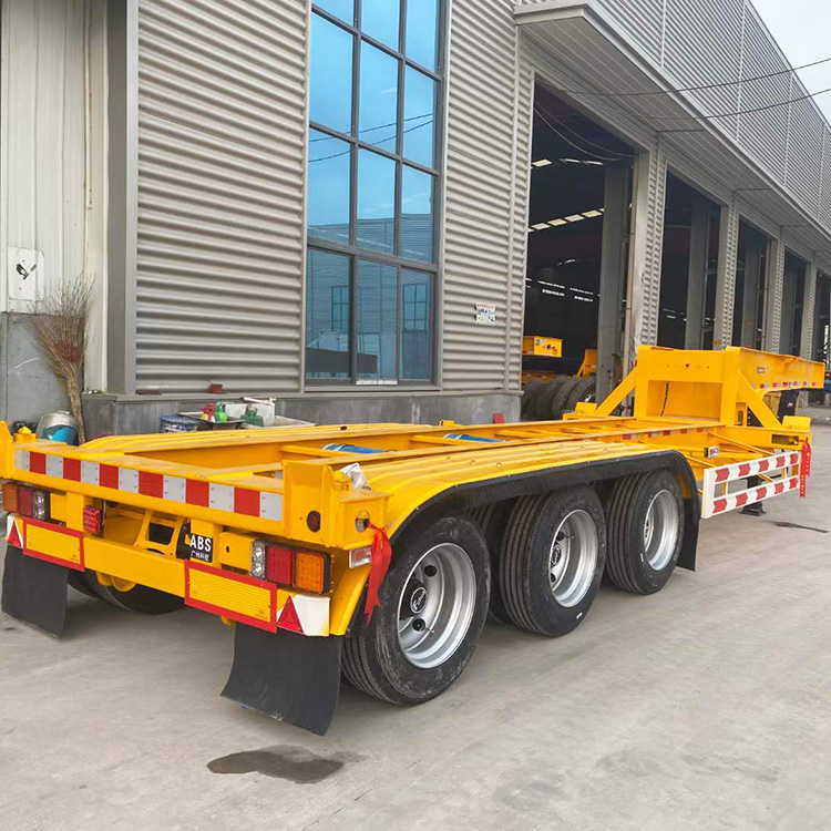 3 Axles 45TF Small Gooseneck Skeleton Semi Trailer