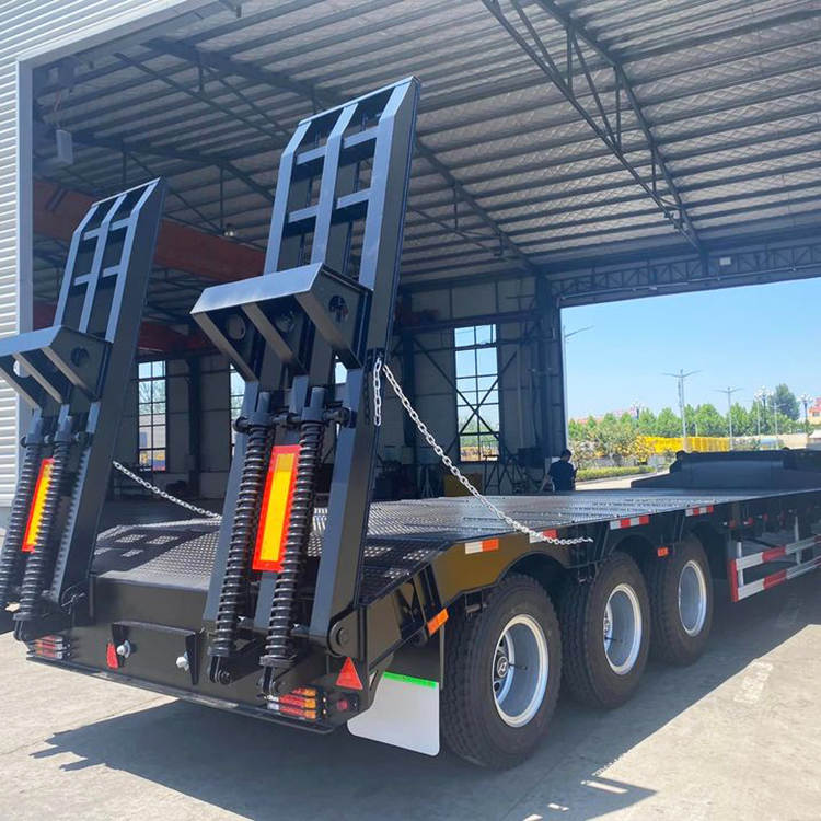 Multi Axle 60T 10000mm Retractable Low Bed Trailer