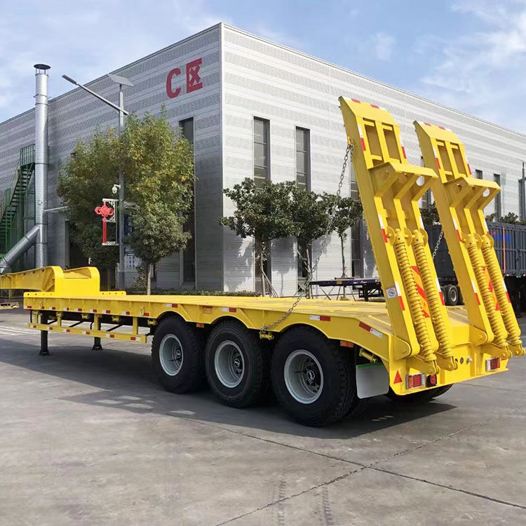 Excavator Low Bed Loader Semi Trailer