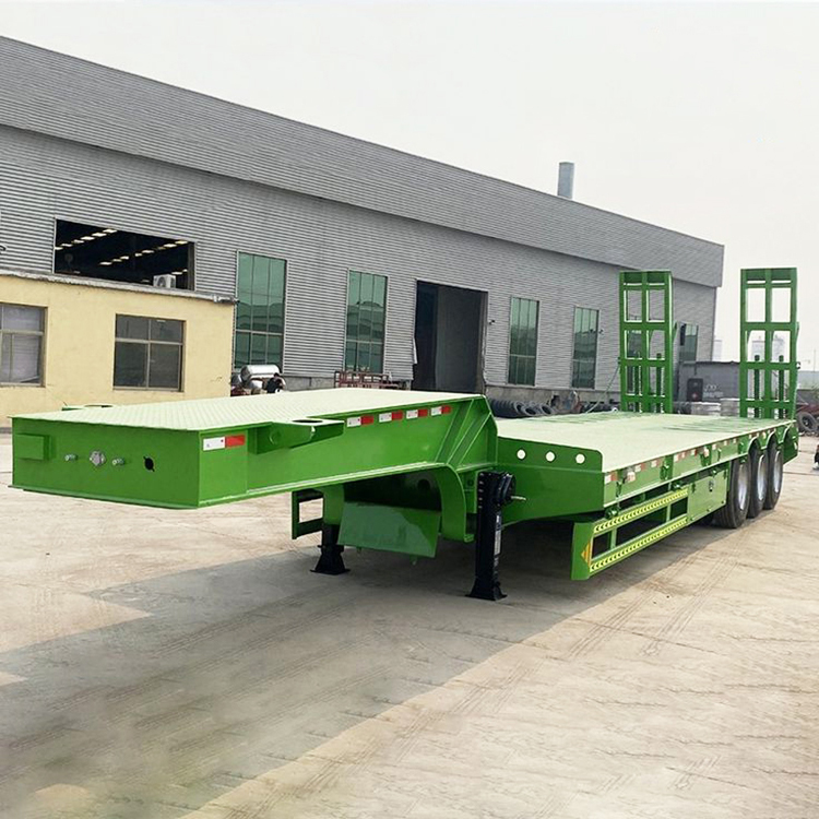 Excavator Low Bed Loader Semi Trailer