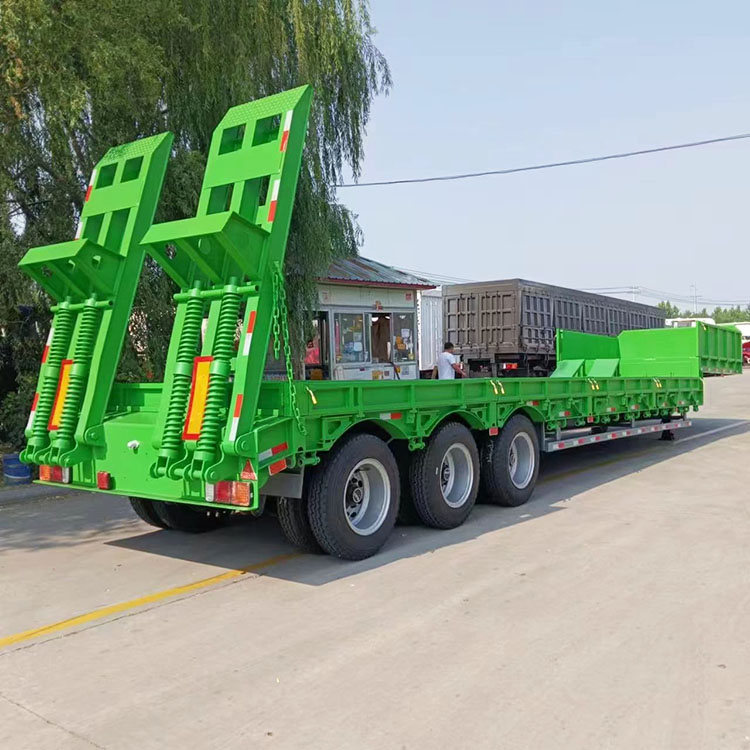 Excavator Low Bed Loader Semi Trailer