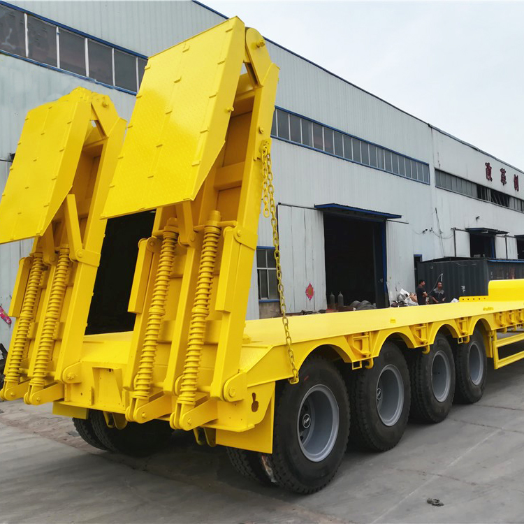 Folding Gooseneck 4 Axle 6 Ton Lowboy Trailers