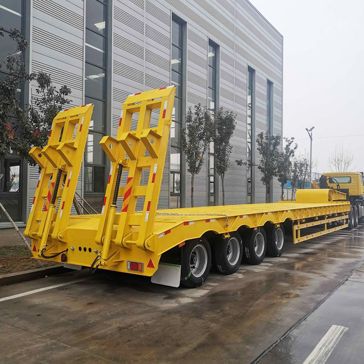 Folding Gooseneck 4 Axle 6 Ton Lowboy Trailers