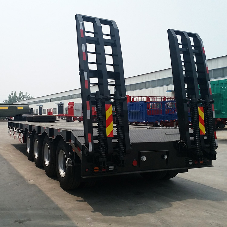 Folding Gooseneck 4 Axle 6 Ton Lowboy Trailers