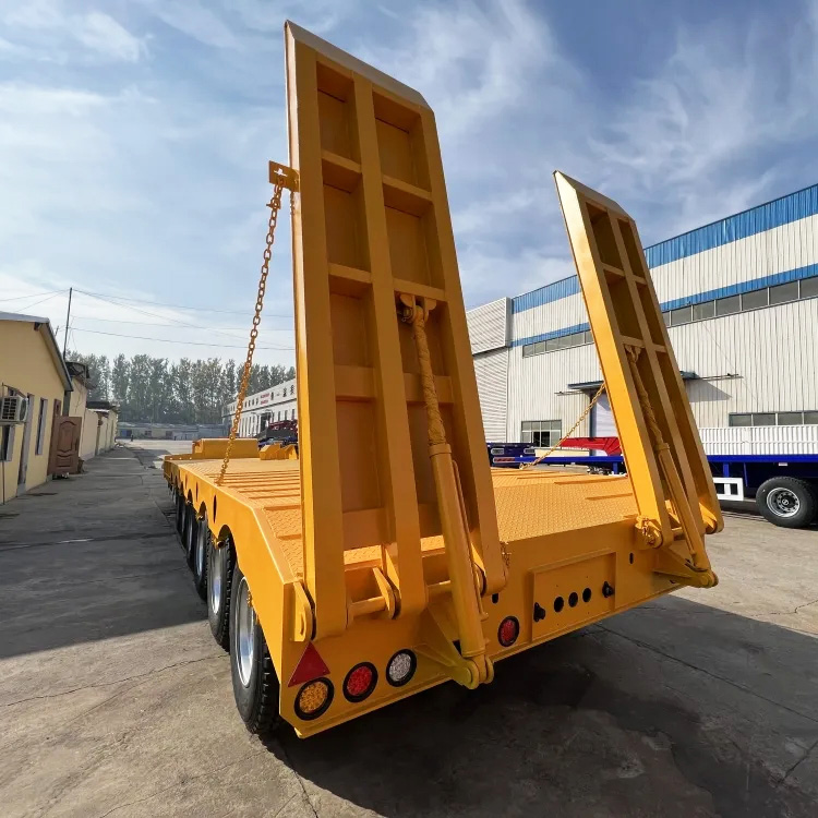 6 Axles 120T Retractable Low Bed Trailer