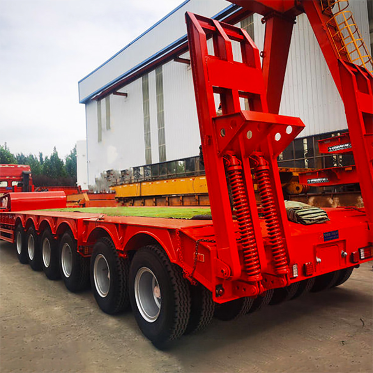 6 Axles 120T Retractable Low Bed Trailer