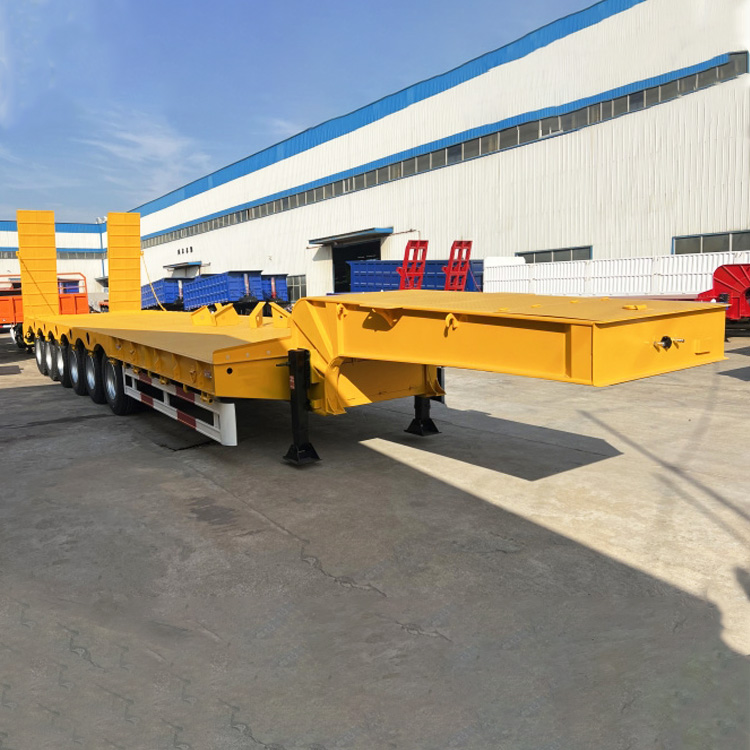 6 Axles 120T Retractable Low Bed Trailer