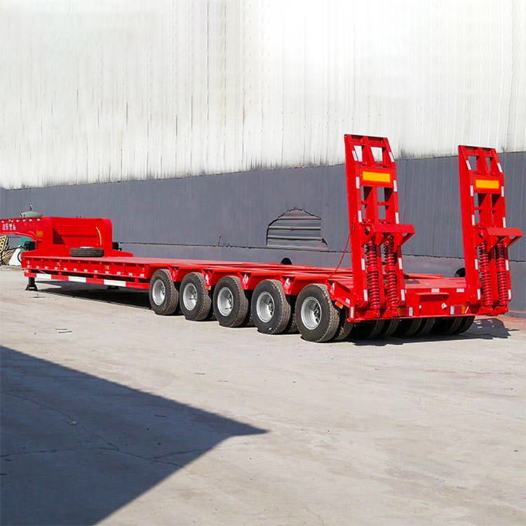 5 Axles 120T Hydraulic Low Bed Semi Trailer