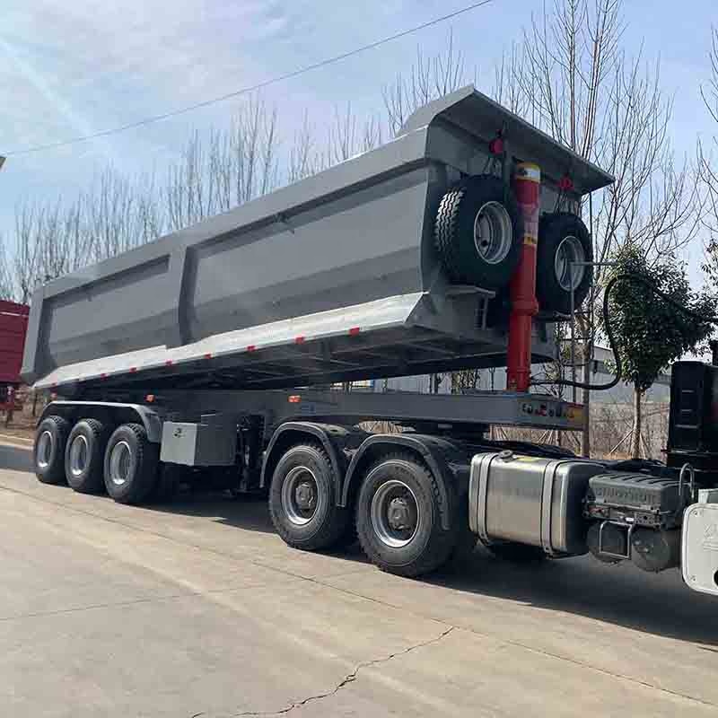 Tri Axle 60 Tons End Tipping Semi Trailer
