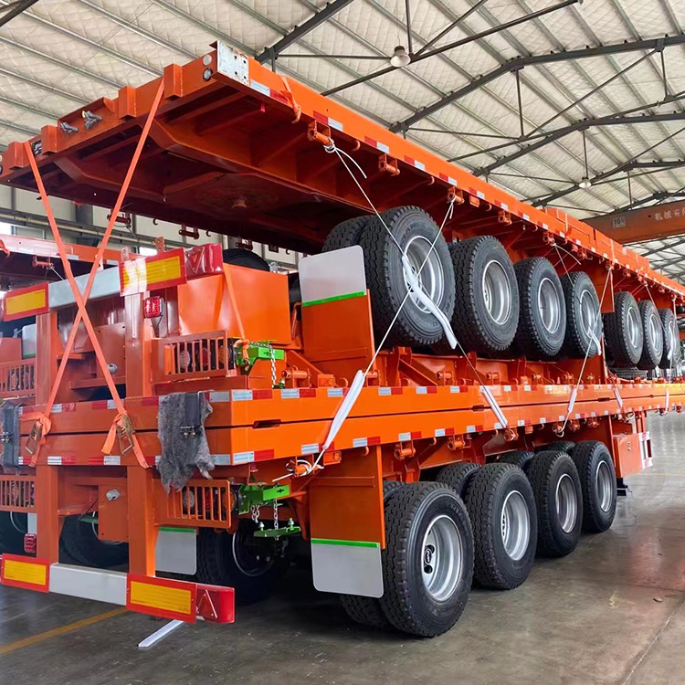4 Axle Container Flatbed Semi Trailers