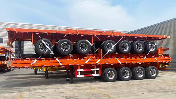 4 axle flatbed semi trailer