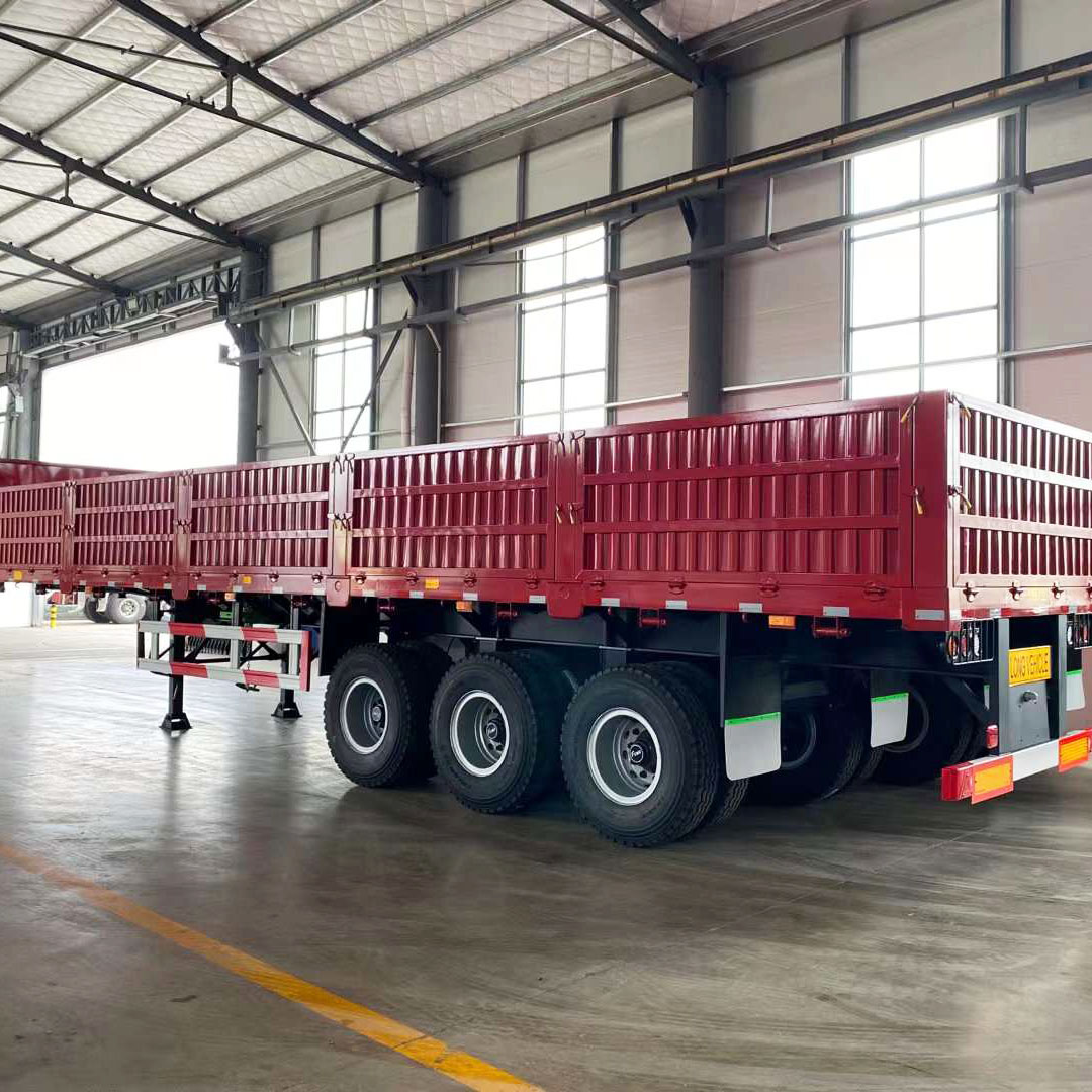 3 Axles 50 Tons Sideboard Semi Trailer