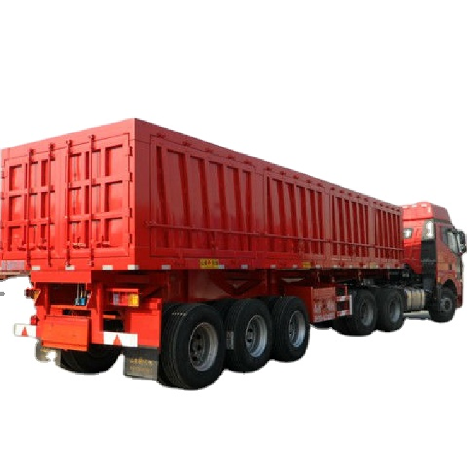 3 Axles 60T Side Curtain Guardrail Semi Trailer