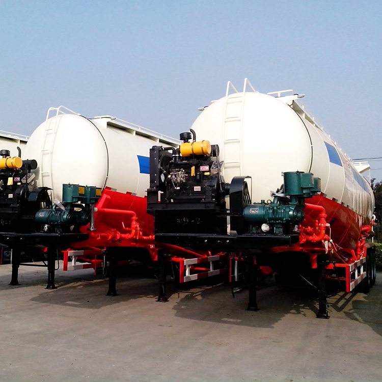 3 Axle V Type Cement Tank Truck Trailer