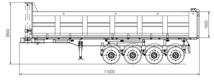 Hydraulic dump trailer