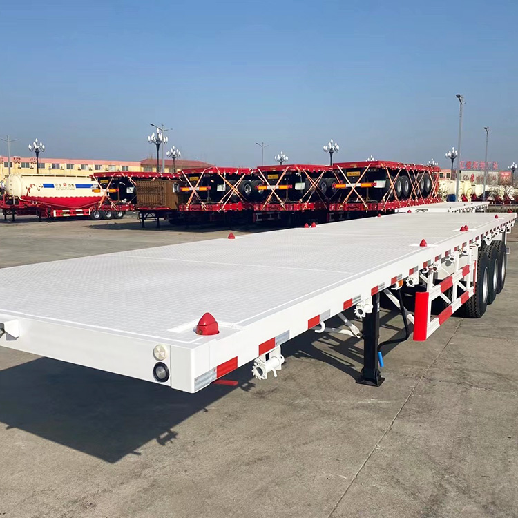 3 Axle 40 Foot Container Flat Bed Trailer