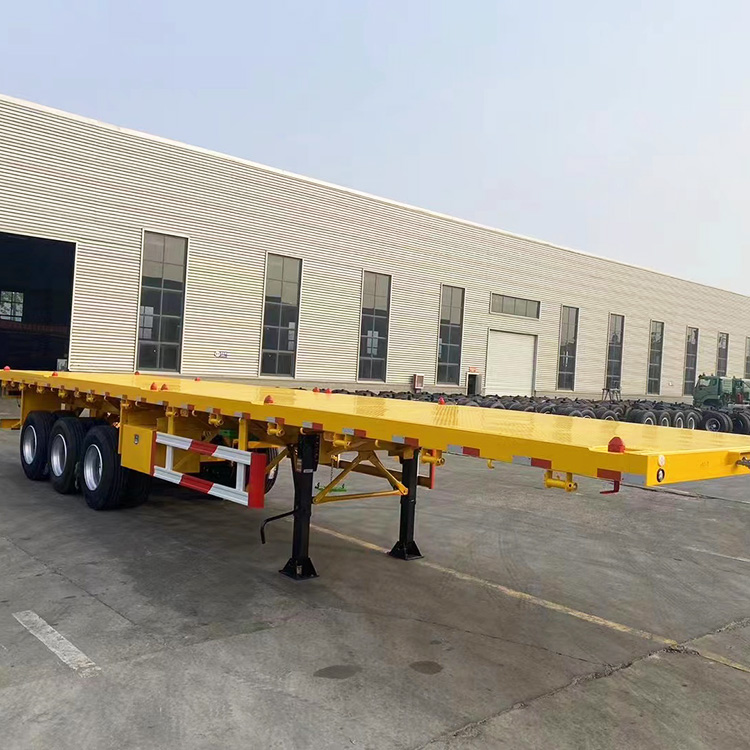 3 Axle 40 Foot Container Flat Bed Trailer