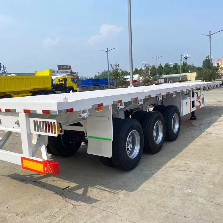 3 Axle 40 Foot Container Flat Bed Trailer