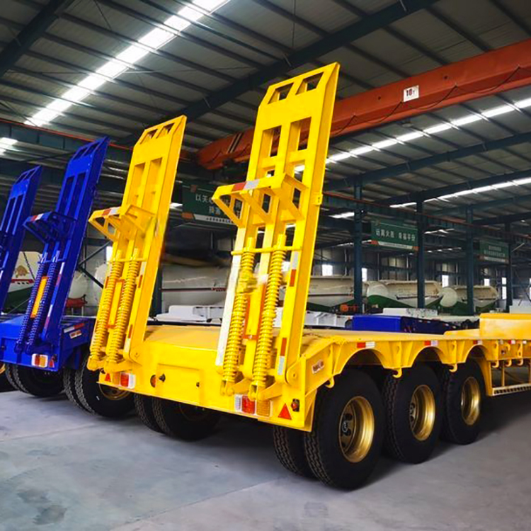 3 Axle 60 Tons Lowbed Semi Trailer