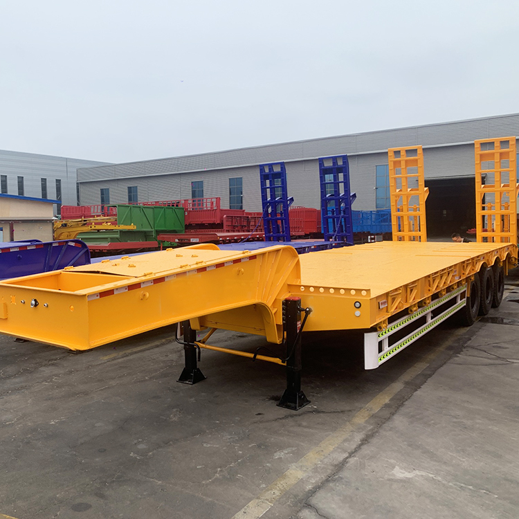 3 Axle 60 Tons Lowbed Semi Trailer