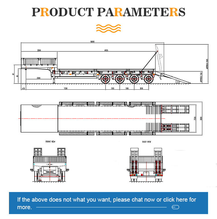 Supply 3 Axle 60 Tons Lowbed Semi Trailer Wholesale Factory Shandong 