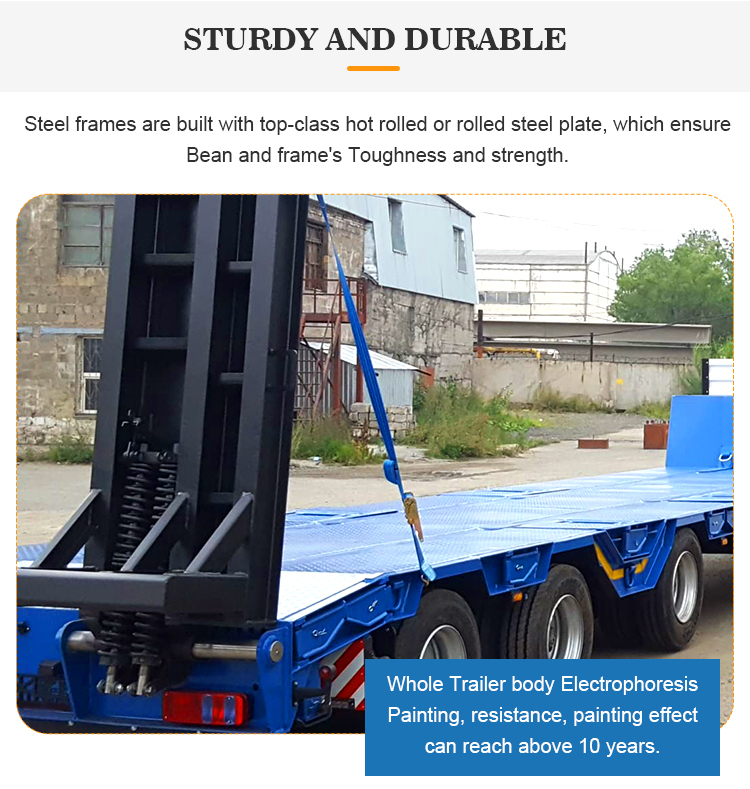 Low loader semi trailer