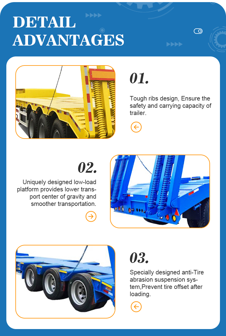 Excavator low loader trailer