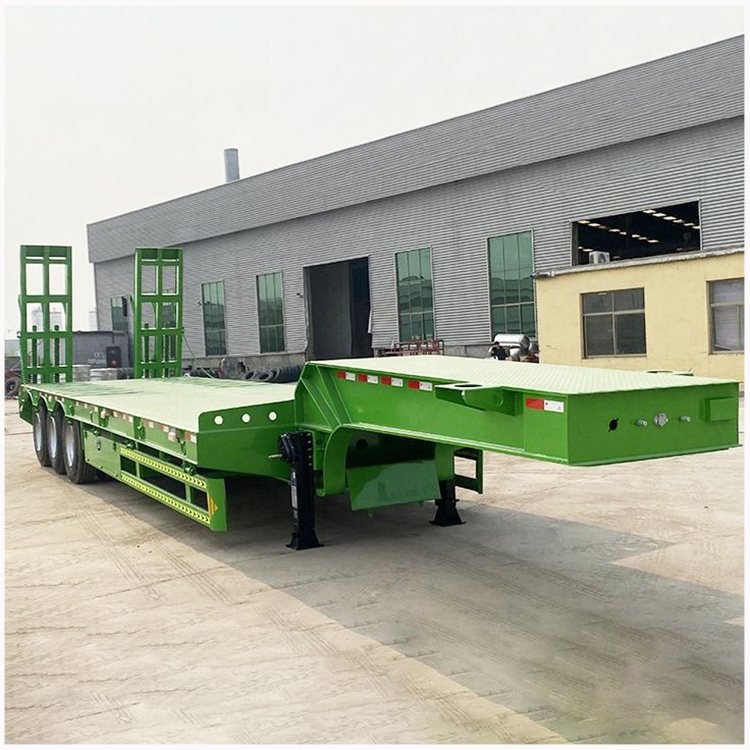 3 Axle 60 Tons Lowbed Semi Trailer