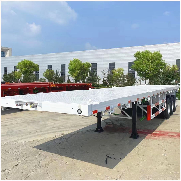 3 Axle 40 Foot Container Flat Bed Trailer