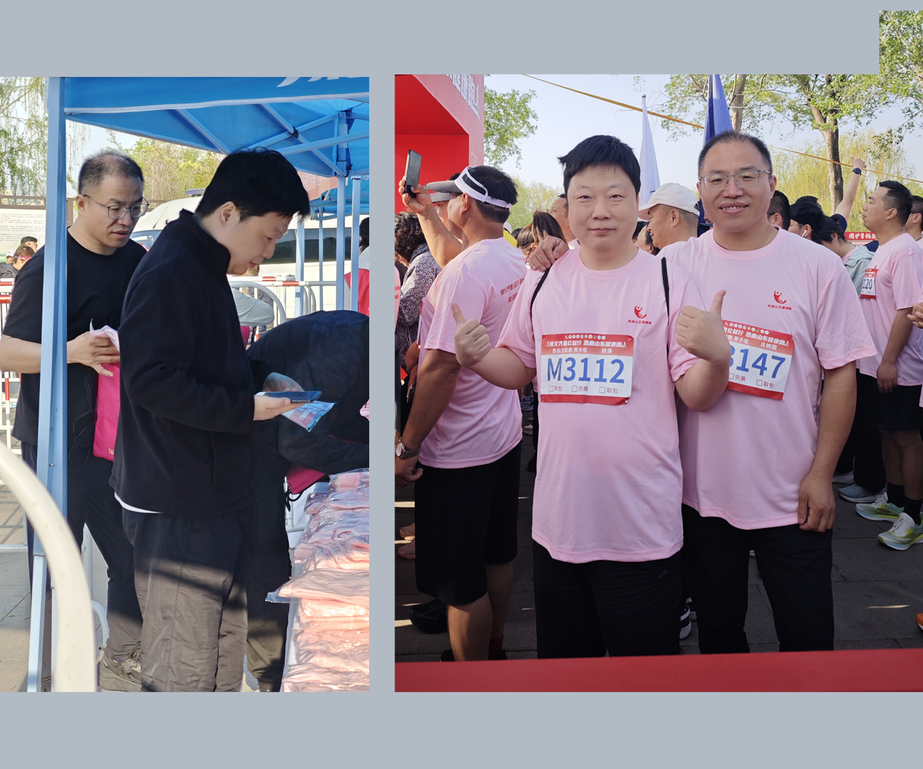 The company's leadership leads by example, passionately participates in marathon activities, and advocates a healthy corporate culture